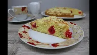 Простой и вкусный пирог Вишневый пирог со штройзелем