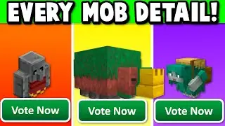 SNIFFER, RASCAL & TUFF GOLEM! EVERY MINECRAFT LIVE MOB DETAIL! (Mob Vote 1.20)