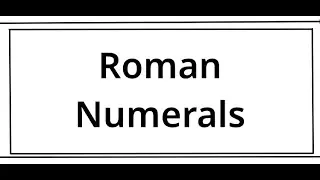 Roman Numerals Solution by Smart Maths With Kamran