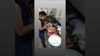 Crazy kids making roti . opps moments.
