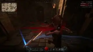 Low geared SWORDMASTER killing players for gold in Dungeonborne !