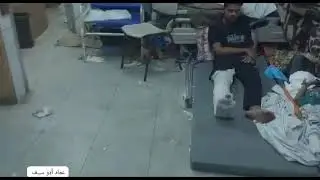 بعد تراجع قوات الاحتلال .. مقطع مصور من داخل قسم الاستقبال والطوارئ في مستشفى كمال عدوان