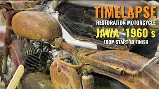 Timelapse Restoration JAWA motorcycle 1960 - From Start to Finish