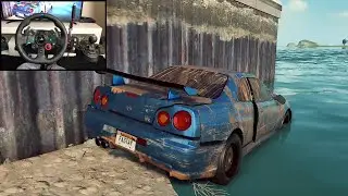 NFS HEAT Rebuilding a NISSAN SKYLINE GT-R R34 - LOGITECH G29 gameplay