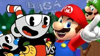 Cuphead & Mugman vs. Mario & Luigi || Liga de Las Batallas de Rap || MegaR FT. KAI & Bendercat