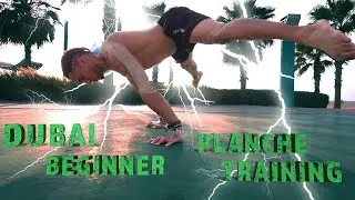 DUBAI BEACH PLANCHE TRAINING BEGINNER FOLLOW ALONG