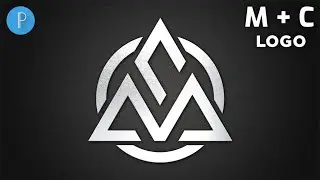 Silver metallic Effect M C Logo Design - Create a Metallic Effect Logo in Pixellab Tutorial