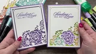 How to create a Simple die cut card, plus a stepped up FAUX STAINED GLASS version!