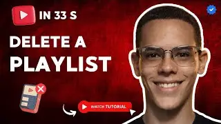 How to DELETE a PLAYLIST on YOUTUBE in 33 S