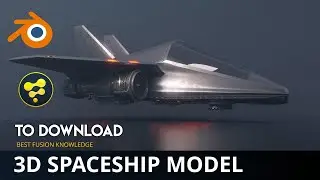 3D model spaceship Fusion and Blender