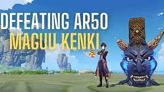 [Genshin Impact] Defeating AR50 MAGUU KENKI no Buff with shield