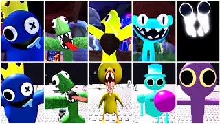 Rainbow Friends Chapter 2 Vs Rainbow friends Concept All Monster Jumpscares #roblox