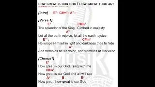 HOW GREAT IS OUR GOD / HOW GREAT THOU ART | instrumental  | lyrics and chords | praise and worship |