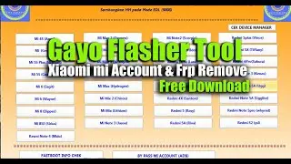 GAYOGLASHER TOOL CRACK | SUPPORT XIAOMI