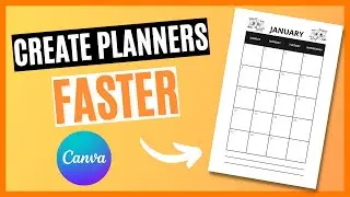 How To Make A Planner FAST in Canva For Amazon KDP | TABLES IN CANVA