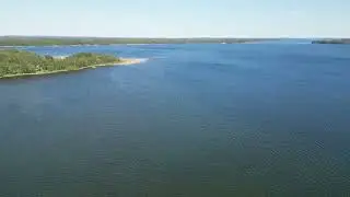 Flying over Puruvesi lake near Kerimäki harbour 13.6.23