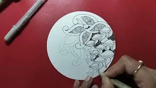 Ghost Tangles (7) - Step by Step guided Zentangle tutorial by CZT Sanyukta Saxena