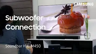 How to manually  connect the Subwoofer To Your HW-M450 Flat Soundbar | Samsung US
