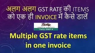 multiple gst rates in single invoice in tally erp 9 in hindi