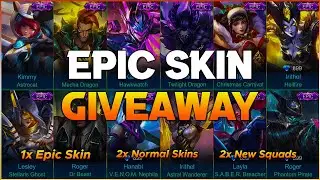 FREE EPIC SKIN GIVEAWAY MLBB 2021 | EPIC SKIN + NORMAL SKIN + SQUAD GIVEAWAY | MOBILE LEGENDS