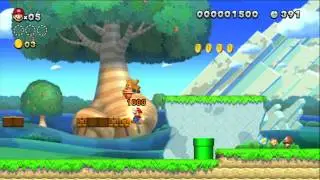 [Daily Level] New Super Mario Bros. U - Intro & Acorn Plains-1: Acorn Plains Way