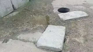 Опасный люк на набережной