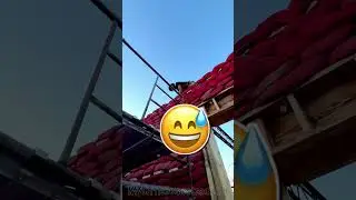 When Your Wall Gets High😅 #hyperadobe #shop #project #diy #build #building #construction #funny