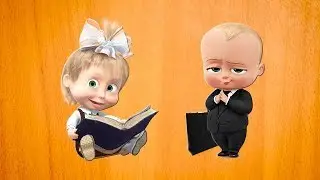 Masha Wrong Wooden Slots🎈Boss Baby Puzzle Disney Finger Family Rhymes for Сhildren