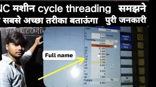 cnc threading program | cnc threading cycle program | cnc siemens threading cycle ||