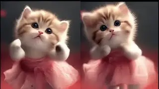 Kitten singing APT song and dance