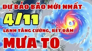 Dự báo thời tiết đêm nay và ngày mai 4/11 | Tin mưa lớn, rét đậm | dự báo thời tiết 3 ngày tới