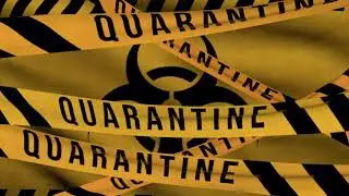 #Футаж флаг карантина ◄4K•HD► #Footage quarantine flag