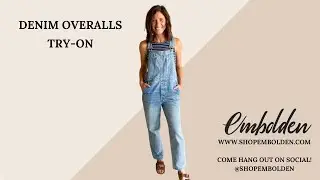 Denim Overalls Try-On