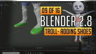 Making a troll - Adding shoes (9/16) Blender 2.8