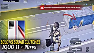 SOLO VS SQUAD IN BGMI 3.2 UPDATE 💥 IQOO 11 SMOOTH + 90FPS PUBG / BGMI TEST 2024⚡