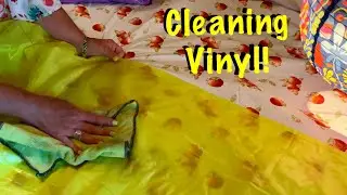 ASMR Heavy plastic crinkles! (No talking version)Cleaning~brushing & folding vinyl~