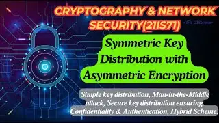 Symmetric Key Distribution with Asymmetric Encryption- Cryptography | VTU  