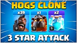 TH12 Hog With Double Clone Spell 3 Star Attack in Clash of Clans