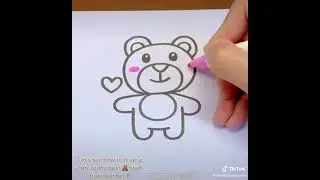 Lets see how to draw a cute teddy bear 🧸 start from number 8 #howto #howtodraw #Short