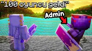 1 KİŞİNİN Oynadığı Minecraft Sunucusuna 100 OYUNCU SOKTUM