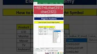 Insert Right & Wrong Symbol 