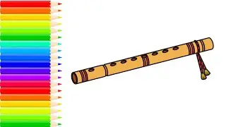 drawing a flute for children #kidsart #Draw