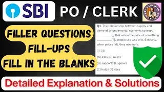 SBI PO Clerk Banking Exams - English Practice - Fillers
