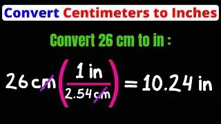 Convert Centimeters to Inches | cm to in | Unit Conversion | Dimensional Analysis | Eat Pi