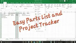 How to Make a Simple Parts List or Planner/Tracker Using Excel