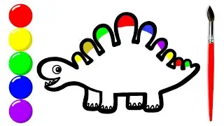 Drawing and Painting Dinosaurs | Easy Coloring Tips for Toddlers & Kids