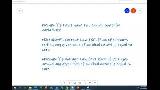 ECS13 - Kirchhoff's Current Law (KCL)