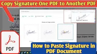 How to Paste Signature in PDF Document