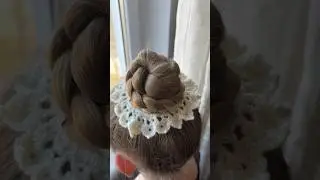 Связанная крючком заколка для волос. Crocheted hair clip. #crochethairclip #crochet #крючком