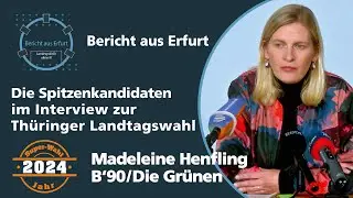 Die Spitzenkandidaten im Interview zur Thüringer Landtagswahl: Madeleine Henfling